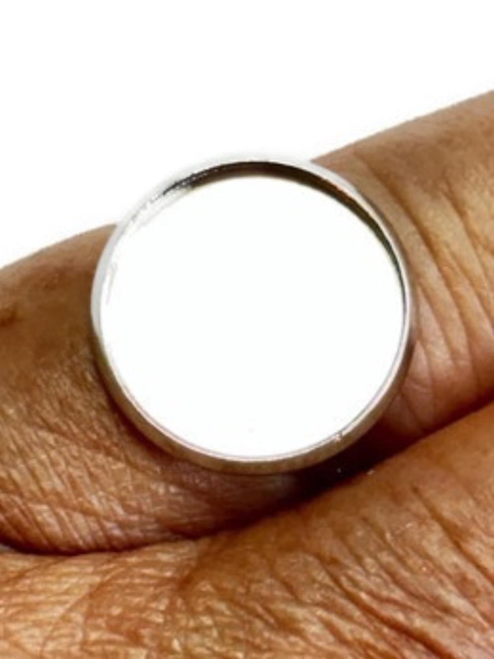 🔥$1 Clearance Silvertone Round Cabochon Ring Trays 16mm (4pc)